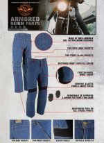 Milwaukee Leather MDM5015 Men’s Classic Fit Blue Denim Motorcycle Rider Racing Pants w/ CE Armor on Knees - Image 10