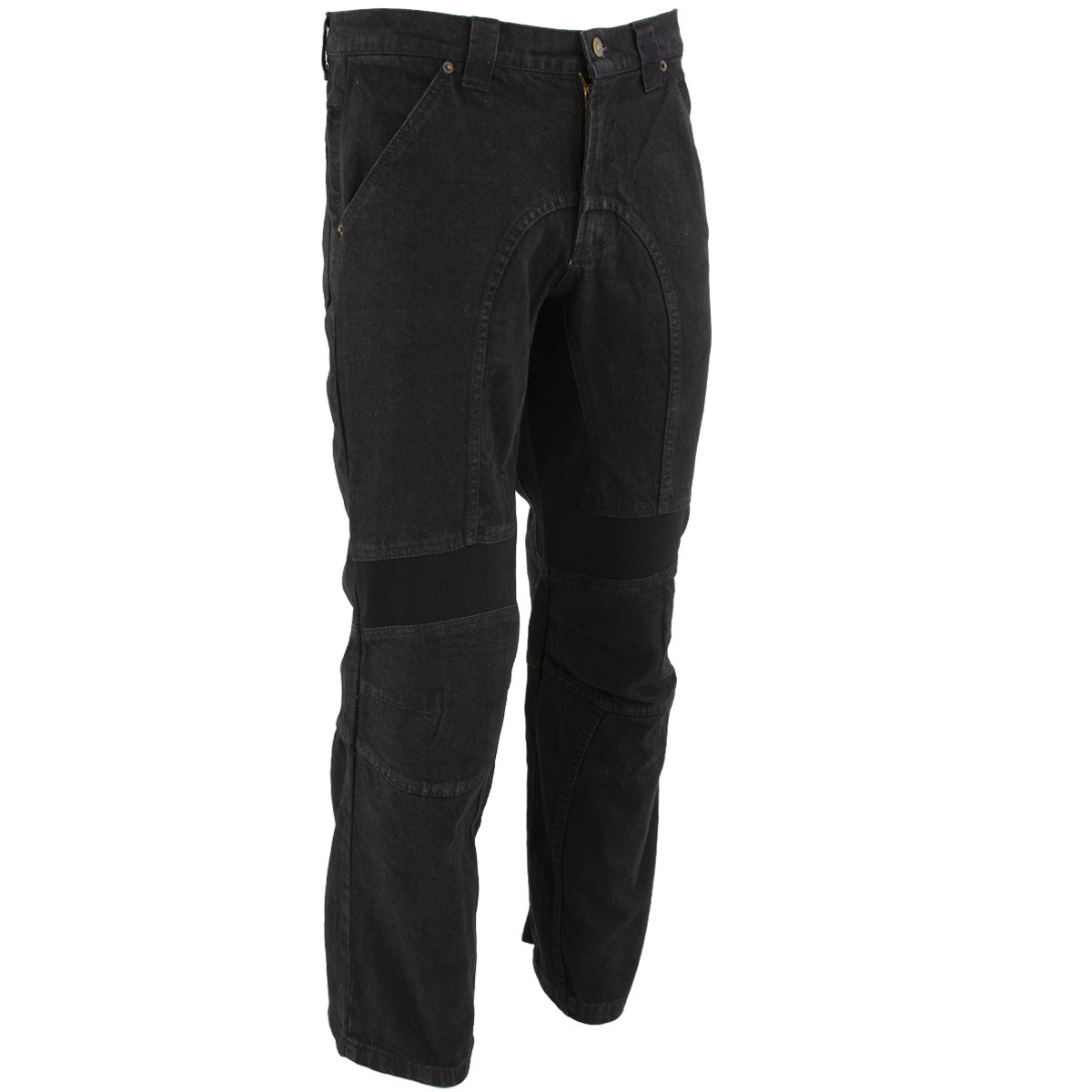 Milwaukee Leather MDM5014 Men’s Classic Fit Black Denim Motorcycle Rider Racing Pants w/ CE Armor on Knees