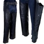 Milwaukee Leather LKM5723 Classic Black Leather Unisex Motorcycle Riding Biker Chaps for Men and Women - Image 5
