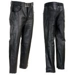 Milwaukee Leather LKM5718 Men’s Classic Black Loose Fitted Motorcycle Casual Leather Biker Pants - Image 5