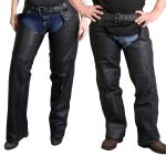 Hot Leathers CHM1001 Best Selling Black Fully Lined Unisex Leather Chaps