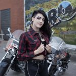 Hot Leathers FLL3009 Ladies Black and Red Flannel Long Sleeve Shirt - Image 4