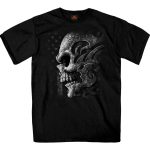 Hot Leathers GMS1547 Men’s Black SS Tribal Skull Printed T-Shirt