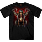 Hot Leathers GMS1551 Men’s Black Skull Rider Printed T-Shirt