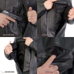 Hot Leathers JKM1028 Men’s Black Leather MC Jacket with Zip Out Lining - Image 7