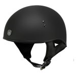 Klutch K-6 ‘Laid Low’ Flat Black Half Face Motorcycle Skull Helmet