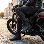 Milwaukee Leather Men’s Black Leather Diamond Patterned Reinforced Street Biker Riding Shoes w/ Ankle Support – MBM9104 - Image 4