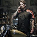 Milwaukee Motorcycle Clothing Co. Men’s Blk/Orange Mechanic Work Shirt – w / Reflective Strip, Rider‑Built MDM11603 - Image 5