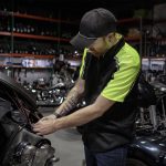 Milwaukee Motorcycle Clothing Co. Men’s Blk/Green Mechanic Work Shirt – w / Reflective Strip, Rider‑Built MDM11604 - Image 6