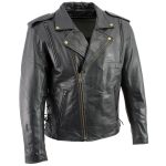 Milwaukee Leather LKM17004 Men’s Classic Premium Black Vented Motorcycle Leather Biker Riders Jacket