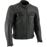 Milwaukee Leather LKM17013 Men’s Premium Black Advanced Leather Motorcycle Jacket w/ CE Armor Protection