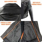 Milwaukee Leather LKM1770 Men’s Black Premium Thick Leather Motorcycle Jacket Brando Style Biker Jacket - Image 9