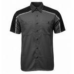 Milwaukee Motorcycle Clothing Co. Men’s Delco Gray/Black Mechanic Rider Ready Shirt w/ Reflective Strip MDM11605 - Image 8