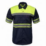 MMMCC Men’s Safeway Green/BlueMechanic Rider Ready Shirt w/ Reflective Strip MDM11614