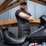 Milwaukee Leather MDM3030 Men’s Black Waxy Coated Denim Club Style Motorcycle Rider Vest w/ Shirt Collar - Image 4
