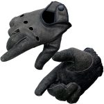 Milwaukee Leather MG7507 Men’s Grey Perforated Leather Full Finger Motorcycle Hand Gloves W/ Breathable ‘Open Knuckle’