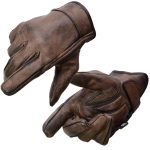 Milwaukee Leather MG7512 Men’s Brown Leather Gel Padded Palm Short Wrist Motorcycle Hand Gloves W/ ‘Full Panel Cover’