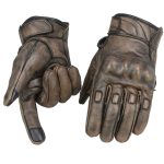 Milwaukee Leather MG7514 Men’s Brown Leather with Gel Palm Motorcycle Gloves W/ Protective Knuckle