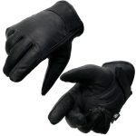 Milwaukee Leather MG7522 Men’s Black Leather Waterproof Cruiser Motorcycle Hand Gloves W/ Gel Padded Palm