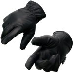 Milwaukee Leather MG7523 Men’s Black Leather Waterproof Cruiser Motorcycle Hand Gloves