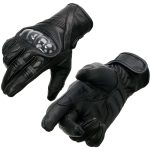 Milwaukee Leather MG7540 Men’s Black Leather Protective Knuckle Racer Motorcycle Gloves W/ Elasticized Reflective Fingers