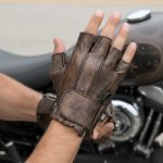 Milwaukee Leather MG7561 Men’s Premium Brown Leather Gel Padded Palm Fingerless Motorcycle Hand Gloves - Image 2