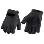 Milwaukee Leather MG7780 Women’s Black Leather Perforated Fingerless Motorcycle Gloves – Gel Padded Palm Biker Gloves