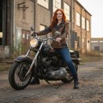 Milwaukee Leather MLL2508 Women’s ‘Dixie’ Vintage Crazy Horse Brown and Black Leather Motorcycle Rider Jacket - Image 2