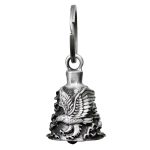 Milwaukee Leather MLB9005 ‘Eagle’ Motorcycle Good Luck Bell | Key Chain Accessory for Bikers