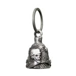 Milwaukee Leather MLB9045 ‘Helmet Skull’ Motorcycle Good Luck Bell | Key Chain Accessory for Bikers