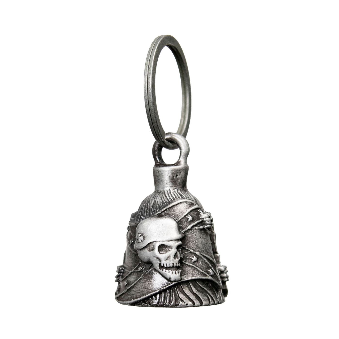Milwaukee Leather MLB9045 ‘Helmet Skull’ Motorcycle Good Luck Bell | Key Chain Accessory for Bikers