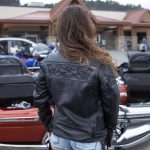 Milwaukee Leather MLL2540 Women’s Crossover Black Leather Scooter Jacket w/ Reflective Skull Graphic - Image 2