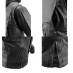 Milwaukee Leather MLL2555 Women’s Black 3/4 Hooded Leather Jacket with Side Stretch - Image 10