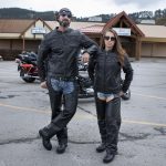 Milwaukee Leather MLL2540 Women’s Crossover Black Leather Scooter Jacket w/ Reflective Skull Graphic - Image 5