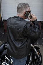 Milwaukee Leather MLM1504 Men’s Black ‘The Skelly Racer’ Premium Moto Leather Jacket - Image 2