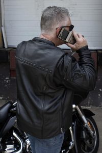 Milwaukee Leather MLM1504 Men’s Black ‘The Skelly Racer’ Premium Moto Leather Jacket - Image 2