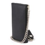 Milwaukee Leather MLW7865 Men’s 7″ Black Soft Premium Cowhide Leather Tri Fold Wallet w/ Anti-Theft Stainless Steel Chain
