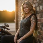 Milwaukee Motorcycle Clothing Co. Women’s Rave Black Premium Leather Deep Neck Side Lace Vest MMC40000 - Image 2