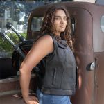 Milwaukee Motorcycle Clothing Co. Women’s Girls-Club Black Leather Scooter Style Vest w/ Mandarin Collar MMC40005 - Image 6