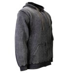 Milwaukee Leather MNG11684 Men’s Gray and Black Zipper Front Premium Cotton Hoodie