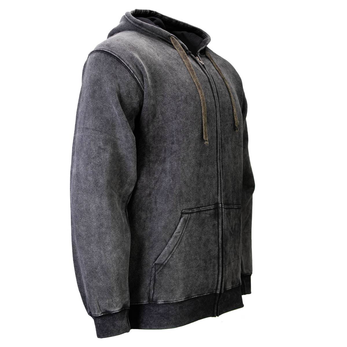 Milwaukee Leather MNG11684 Men’s Gray and Black Zipper Front Premium Cotton Hoodie