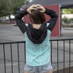 Milwaukee Leather MNG21601 Women’s Casual Black and Teal Long Sleeve Cotton Flannel Shirt with Hoodie - Image 2