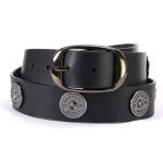Milwaukee Leather MP7111 Men’s Black Premium Leather 1.5 Inch Wide Belt with 12 Gauge Shell Emblems - Image 9