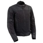 Milwaukee Leather Women’s Shade Black Textile Motorcycle Jacket w/ CE Armor – MPL22706