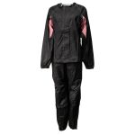 Milwaukee Leather MPL9607 Women’s Black and Pink Water Resistant Rain Suit w/ Reflective Material and Hoodie