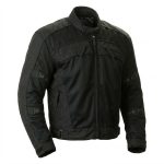 Milwaukee Leather Men’s Devious Black Textile Motorcycle Jacket w/ CE Armor – MPM17025