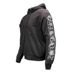 Milwaukee Leather Men’s Bare Bones Black Reflective Skull CE Armored Riding Hoodie, Shoulder & Elbow Armor – MPM1797 - Image 12