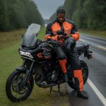 Milwaukee Leather MPM9510 Men’s Black and Orange Motorcycle Water Resistant Rain Suit w/ Hi-Vis Reflective Tape - Image 2