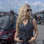 Milwaukee Leather MLL4546 Women’s Black Premium Leather Lightweight V-Neck Motorcycle Rider Vest w/ Side Laces - Image 4