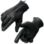 Milwaukee Leather SH226TH Men’s Black Thermal Lined Leather Motorcycle Hand Gloves W/ Wrist Zipper Closure
